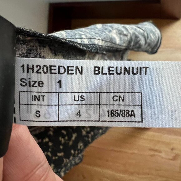 ba&sh Eden Bleunuit floral printed wrap midi dress size S or US 4 - Picture 9 of 9